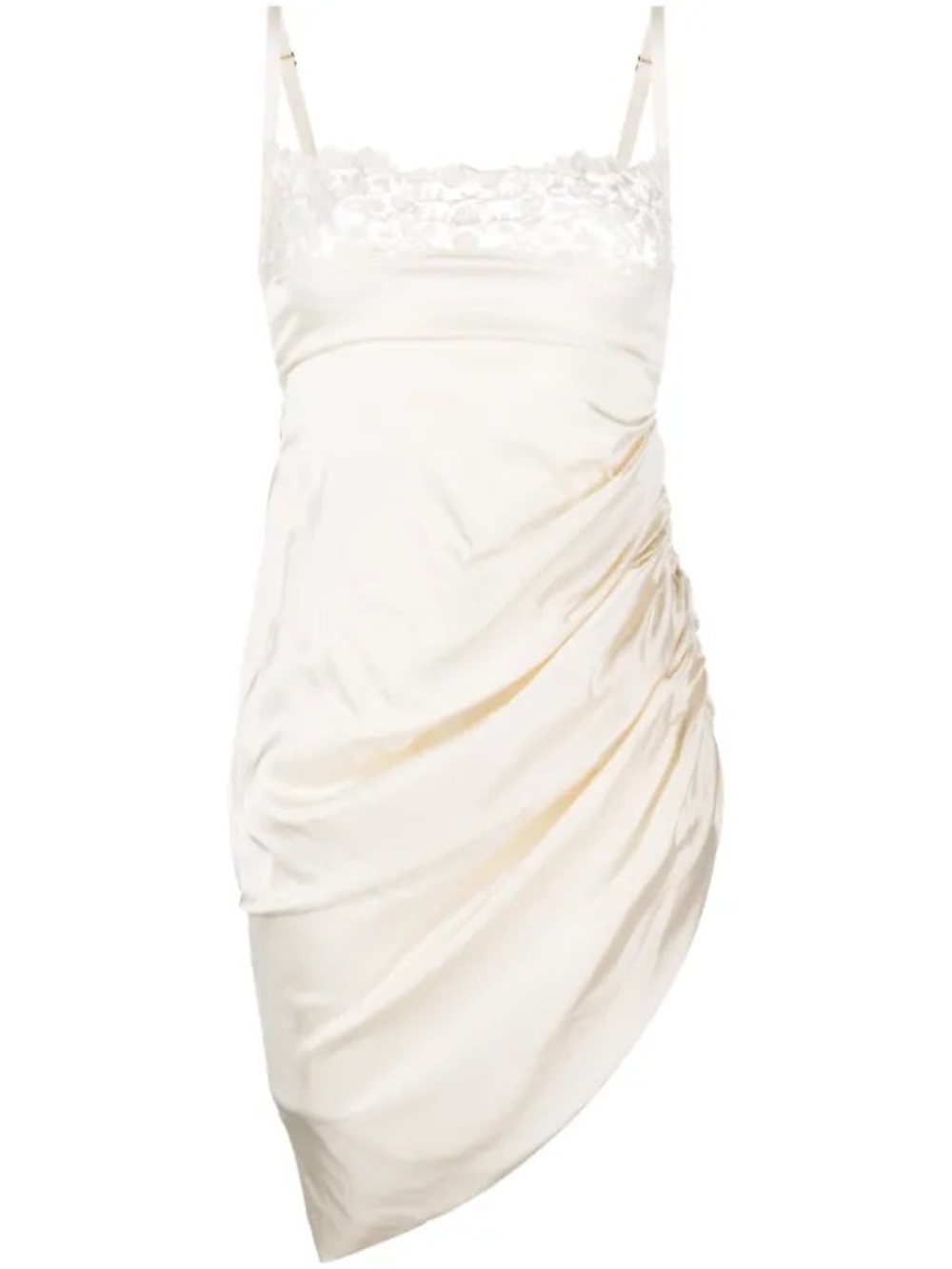 Jacquemus La Saudade Asymmetric Dress | Off-White | Size 36
